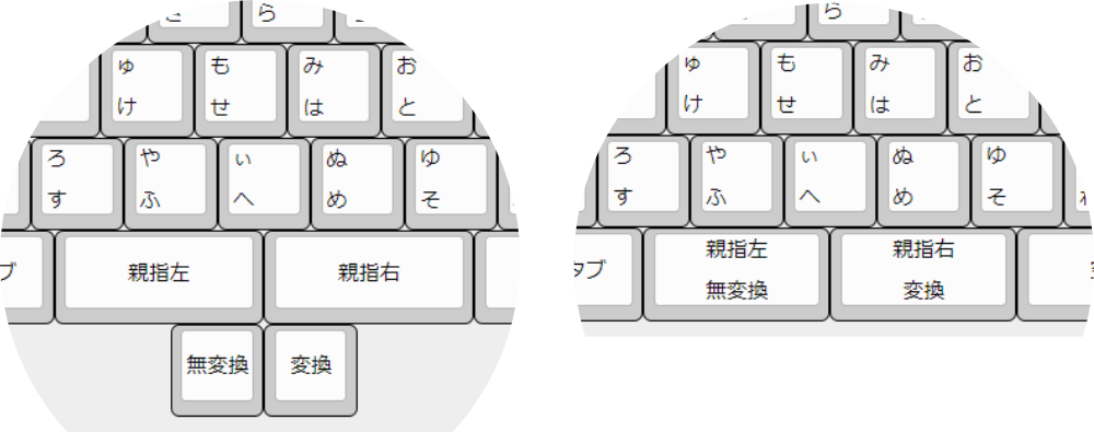 変換キー独立型と変換キー共用型の違い