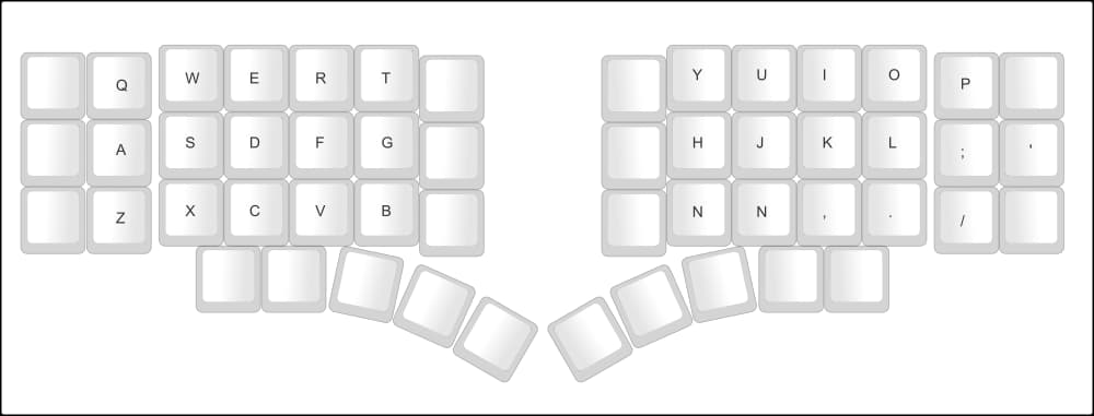 配列OACOがイメージするキーボードその2